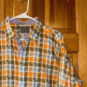 Thomas Dean Men's Multicolor Plaid Shirt